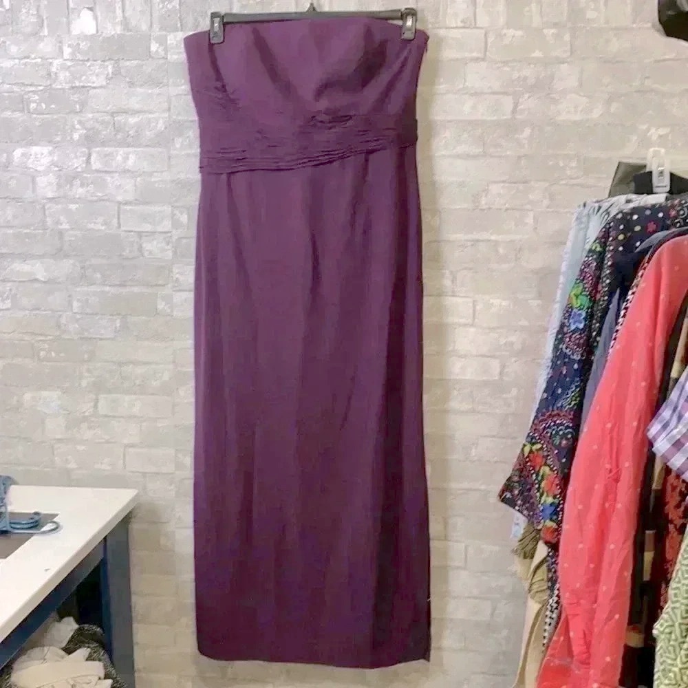 Womens Donna Morgan mulberry long sleeveless ladies dress